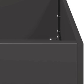 ültetvény fekete 100x100x30 cm acél