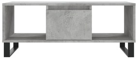 Betonszürke szerelt fa dohányzóasztal 90x50x36,5 cm