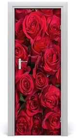Ajtóposzter vörös rózsák 75x205 cm