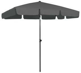 antracitszürke strandnapernyő 200 x 125 cm