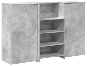 recepciós pult betonszürke 155x50x103,5 cm szerelt fa