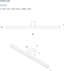 Fürdőszoba Tükörmegvilágító Lámpa Fehér MAXLIGHT W0155