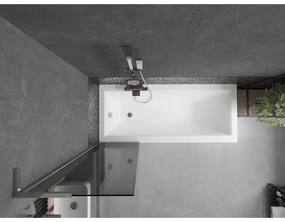 Mexen Next L, 1 szárnyú kádparaván 50 x 150 cm, 6mm szürke üveg, króm profil, 895-050-000-03-40-01