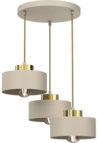 Luminex Csillár zsinóron MARTI 3xE27/15W/230V bézs/arany 9932