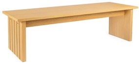 Natúr színű dohányzóasztal tölgyfa dekoros asztallappal 60x120 cm Stripe – Woodman