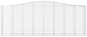 2 db íves horganyzott vas gabion kosár 400x50x140/160 cm