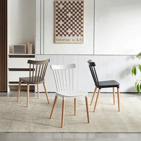 Étkezőszék, fehér/bükk, ZOSIMA