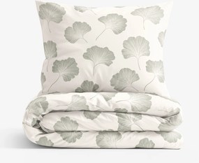 Goldea pamut ágyneműhuzat - minimalista ginkgolevelek 200 x 200 és 2db 70 x 90 cm