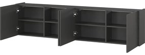 Antracitszürke TV-állvány 183x45 cm Piana – Germania