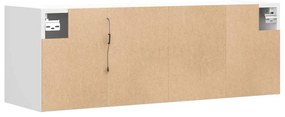 fehér falra szerelhető TV-szekrény LED-lámpákkal 100x31x35 cm
