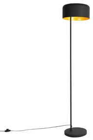 Retro állólámpa fekete arannyal belül - Jinte