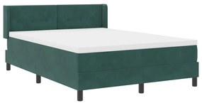 Boxspring Ágy Matrac Közepes Zöld 140x190 cm Bársony