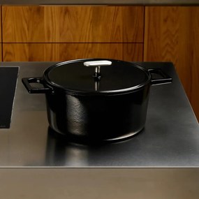 Indukciós tűzhelyhez alkalmas öntöttvas lábas fedővel 5,5 l Mattia 3.0 – FABINI