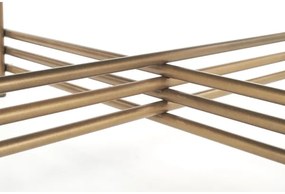 Kávésasztal ISMENA 41x80 cm arany/fekete