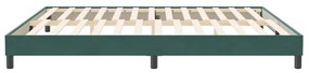 sötétzöld bársony ágykeret matrac nélkül 200x210 cm