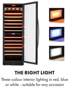 Klarstein Vinovilla Onyx Grande Duo, borhűtő, 425 liter, 165 palack, 3 színű LED világítás, fekete