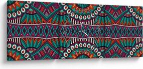 A díszítő absztrakció képe (órával) (90x30 cm)