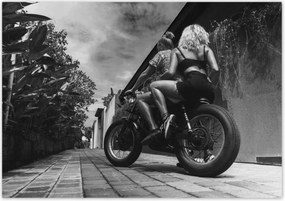 Poszterek 100x70 Szerelmes pár a motoron