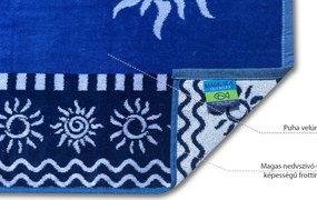 Stromboli kék strandtörölköző