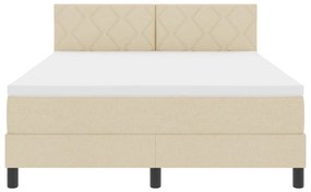 Box Spring ágy matraccal &amp; LED krém 140x200 cm Szövet