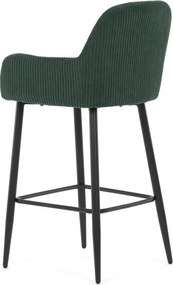 Barová židle, zelená, látka,AUB-V4009 GRN6