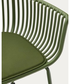 Sötétzöld fém kerti szék Surpika – Kave Home