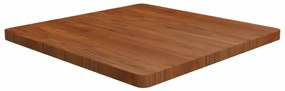 sötétbarna kezelt tömör tölgyfa négyzet asztallap 80x80x4cm