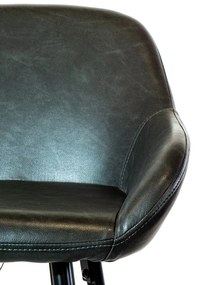 KLAP MINI bárszék, sötétszürke műbőr kárpittal - LEÉRTÉKELT