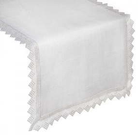 Asztali futó krém/ezüst 40x140