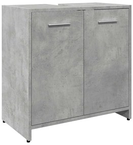 Fürdőszoba mosdószekrény beton szürke 60x33x60 cm Gépelt fa