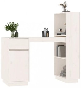 fehér tömör fenyőfa íróasztal 110x53x117 cm