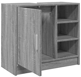 szürke sonoma színű szerelt fa mosdószekrény 63 x 29 x 55 cm