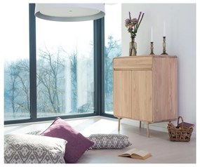Fawn tömör tölgyfa komód fiókkal - Gazzda