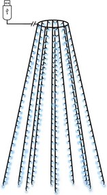 vidaXL karácsonyfa-fényfüzér 250 kék LED-del 250 cm