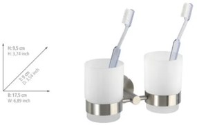 WENKO 19638100 - BOSIO MATT fogkefetartó 17,5x9,5 cm rozsdamentes acél/ezüst