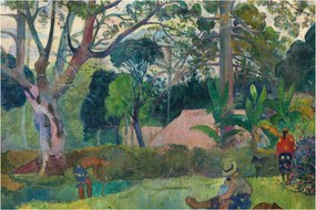 Kép - Paul Gauguin, Te raau rahi (The Big Tree), reprodukciók (90x60 cm)