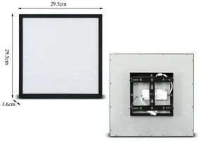 Brilagi - LED Dimmelhető lámpa SLIMFRAME LED/25W/230V 30x30 cm fekete + távirányító
