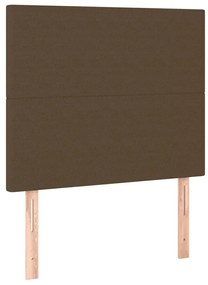 sötétbarna szövet ágykeret matrac nélkül 80x200 cm