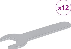 vidaXL Spanner / kígyószem 12 pcs Ezüst 13 mm Vas