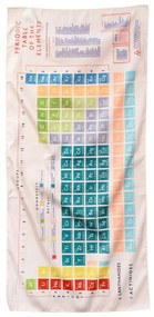 Periodic Table bézs mikroszálas fürdőlepedő, 70 x 150 cm - Rex London