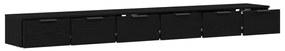 Fali szekrények 2 db Fekete tölgy 102x30x20 cm Szerelt fa