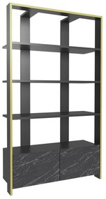 könyvespolc Elena - Black, Marble