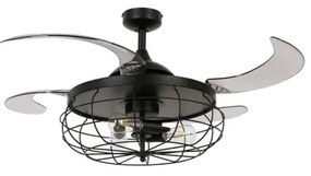 FANAWAY 212920 - LED Mennyezeti ventilátor INDUSTRI 3xE27/4W/230V fekete + távirányító