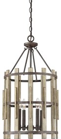 Quoizel WOOD HOLLOW QZ-WOOD-HOLLOW-4P Függőlámpa 4x60W/E14
