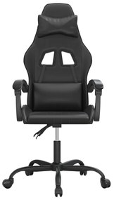 fekete műbőr forgó játékszék