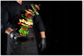 Poszterek 120x80 Lebegő Burger serpenyő