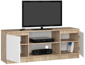 TV asztal Dariel (szonoma tölgy + fehér). Akció -12%. 1069015