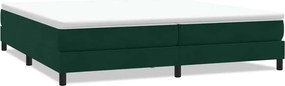 vidaXL sötétzöld bársony rugós ágy matrac nélkül 200x210 cm