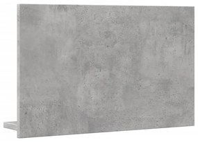 betonszürke szerelt fa tükrös fürdőszobaszekrény 60x11x37 cm