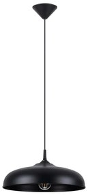 Sollux SL.1330 - Csillár zsinóron GINA 1xE27/15W/230V átm. 38 cm fekete